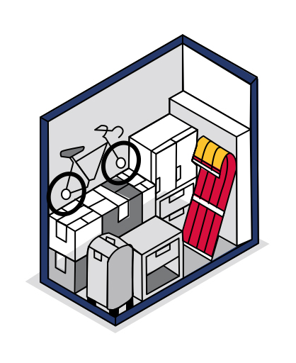 Quelle taille de box pour stocker les meubles et affaires d'un appartement ou une maison de 3 à 4 pièces ? Il faut 17m3 sur 6m² avec Lockn'box La Rochelle.